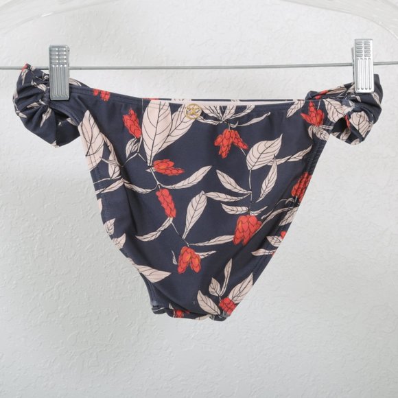 NWOT ViX‎ by Paula Hermanny Loop Bikini Bottom Retro Flower, Navy Pink  S - Picture 9 of 16